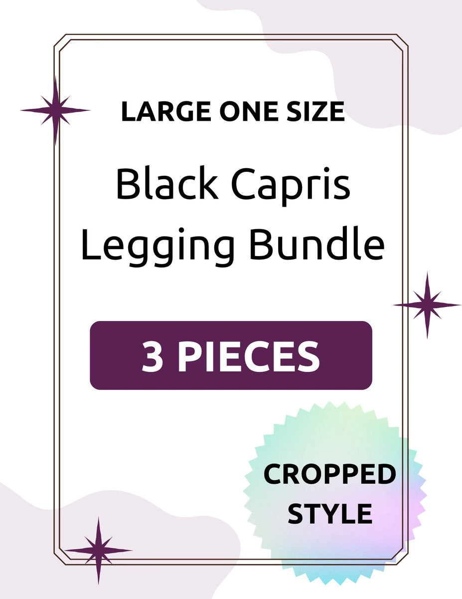 Black Capris Legging Bundle - Plus (3X - 5X)