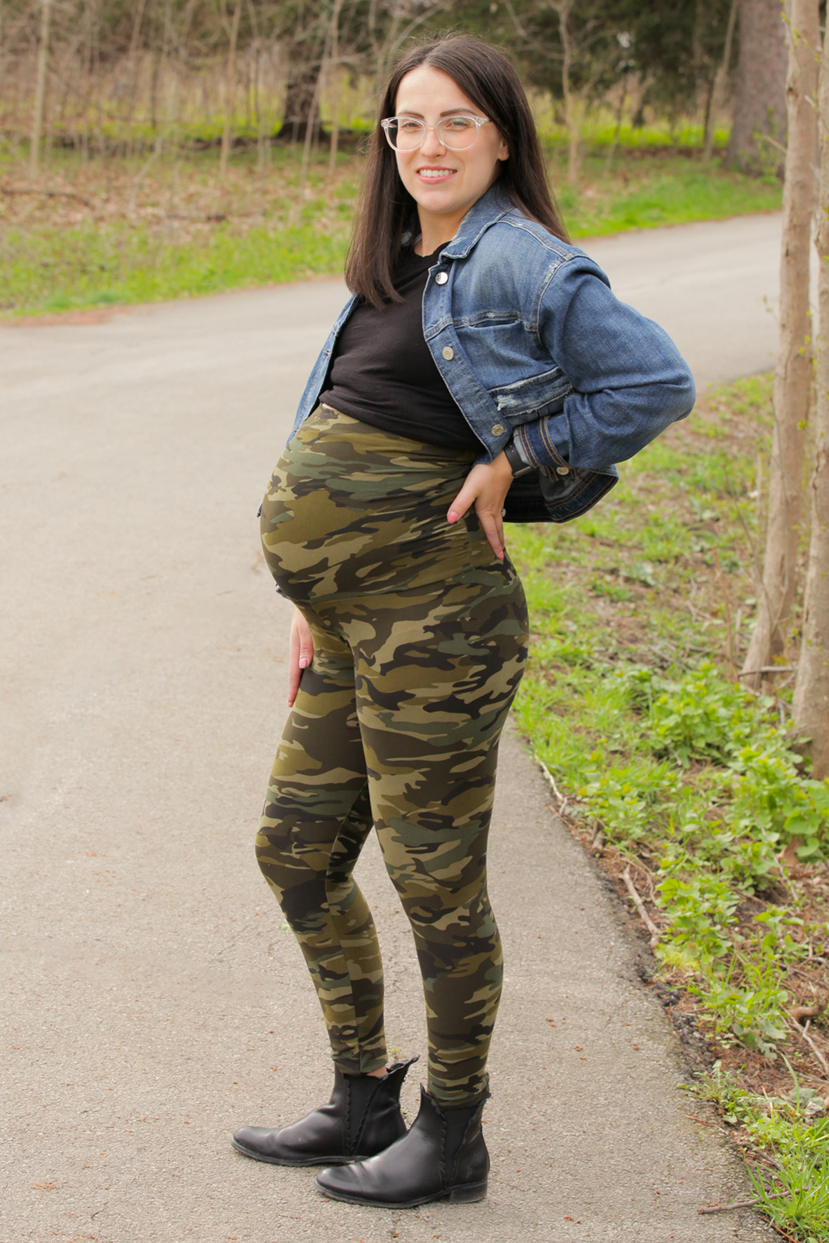 Green Camo Maternity Leggings The Purple Puddle
